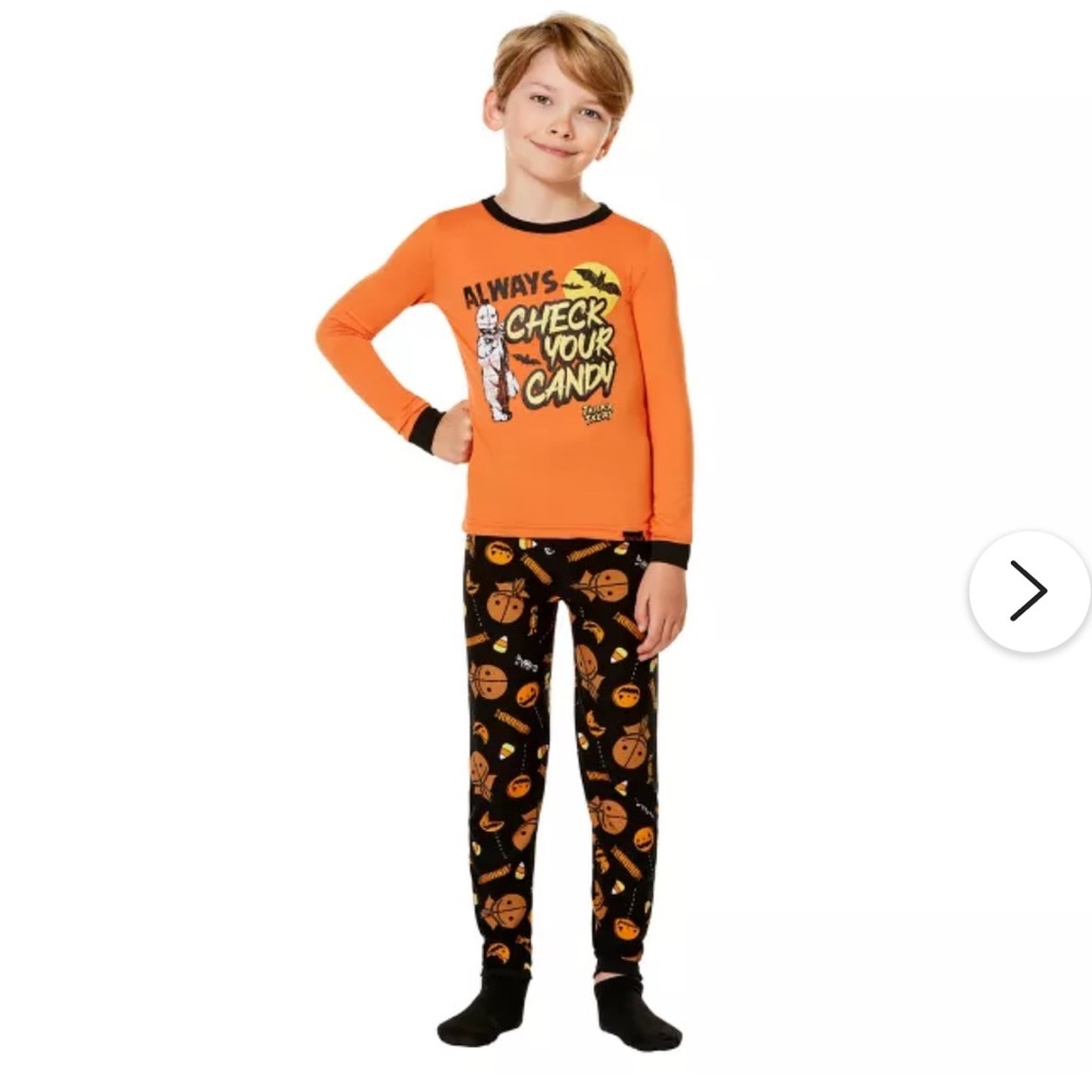 Kids Unisex Small Trick 'r Treat Pajama Set Sam Horror Villain Bedtime Goodnight